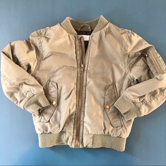 H&M Kids’ Bomber Jacket Green Size 4-5Y - Picture 2 of 7
